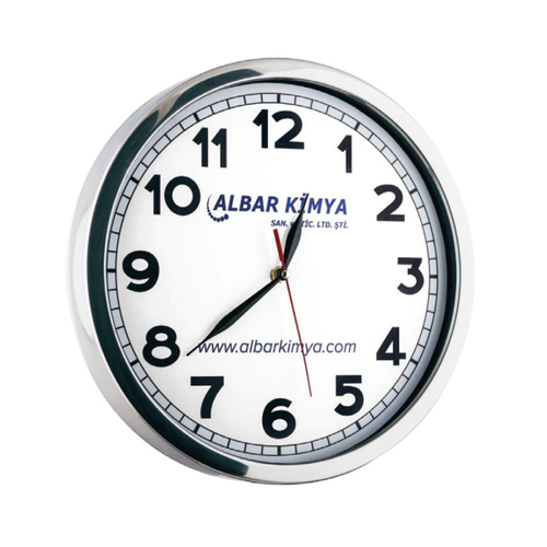 GLORY METAL DUVAR SAATİ BEYAZ (35 CM)