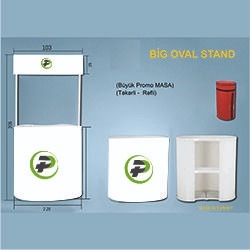 Promo Table Big Oval (Təkərli)