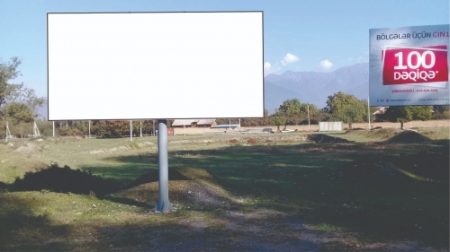 Billbord - Qəbələ-Oğuz yolu (Oğuz şəhəri, Bakıdan gedən ist.)